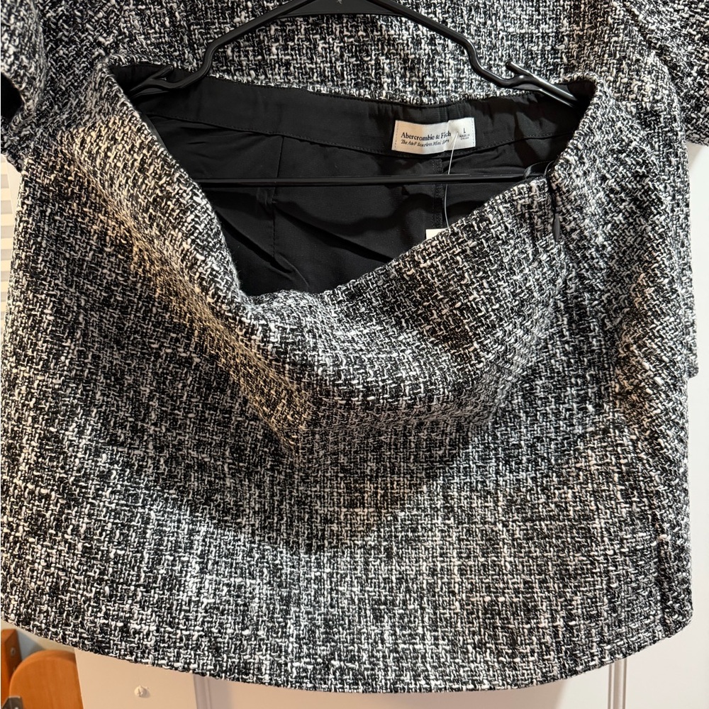 Abercrombie & Fitch Monochrome Tweed Top